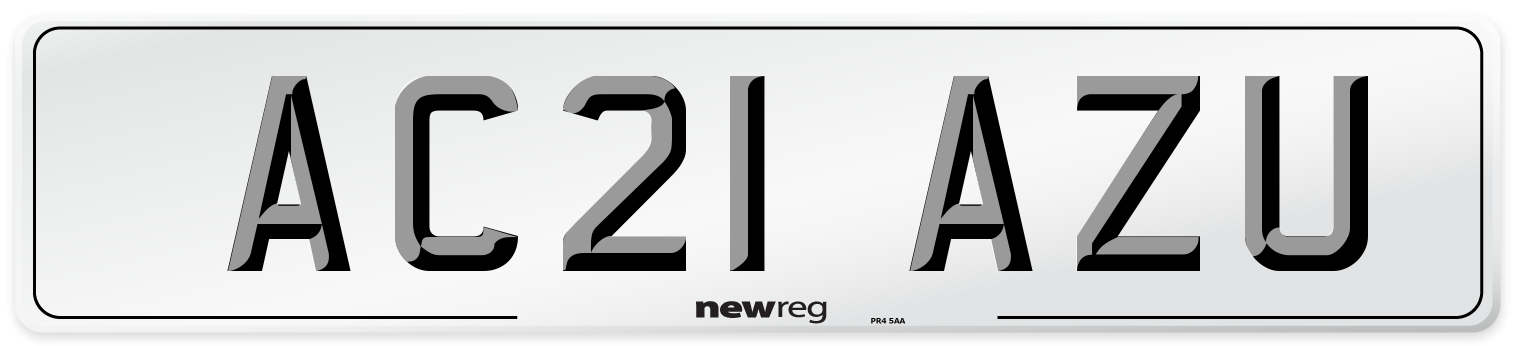 AC21 AZU Number Plate from New Reg